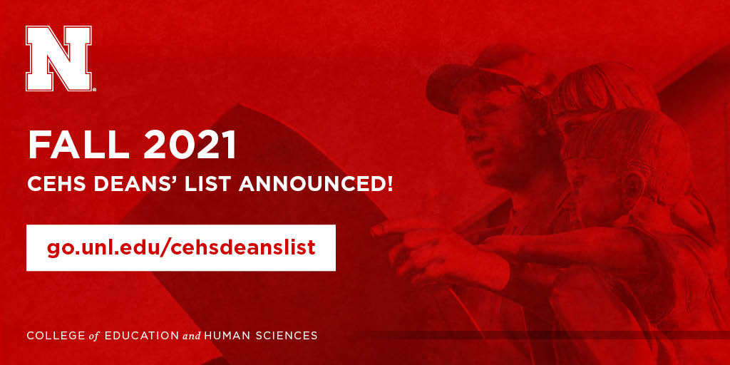 1,019 Huskers named to Fall 2021 CEHS Deans' List College of